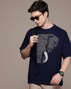 Camiseta de hombre oversize de corte holgado con hombros caídos, manga corta, de algodón, estilo casual y streetwear - Product Image 2