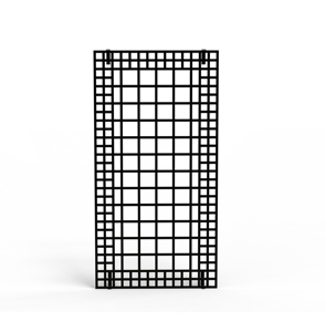 Modern Iron Garden Trellis with Decorative <b>Grid</b> and Circular Pattern for Plant Support - Product Image 5