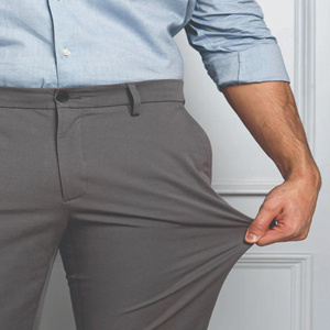 Pantalones Chinos de Hombre de Alta Calidad, Corte Slim Fit, Rectos, con Bordado Personalizado, de Sarga de Algodón, Diseño Casual - Product Image 3