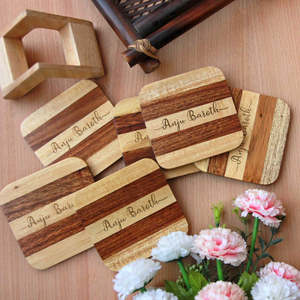 Forte demande marché américain sous-verres en bois personnalisés de meilleure qualité pour les cadeaux promotionnels Humran Export - Product Image 1