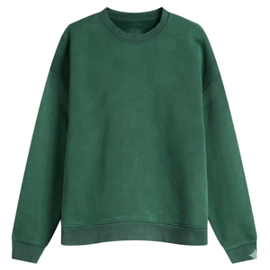 เสื้อสเวตเชิ้ตคอกลมโอเวอร์ไซส์แบบยูนิเซ็กซ์ สีพื้น ผ้าถัก แขนยาว สวมใส่สบายๆ สำหรับฤดูใบไม้ร่วง เนื้อผ้าฝ้ายนุ่มสบาย - Product Image 1