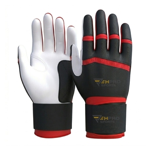 Guantes de béisbol y softbol de cuero de alta calidad con logotipo personalizado, precio al por mayor, puño corto y largo. - Product Image 1