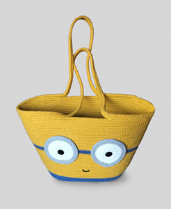 Cotton Braided Kids <b>Storage</b> Basket Cartoon Design Toy Organizer Natural Fiber Bulk Supply Wholesale - Product Image 2