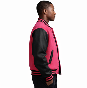 Chaqueta Universitaria Varsity con Mangas de Cuero, Chaqueta de Béisbol Letterman, Chaqueta Varsity Streetwear, Chaqueta Varsity de Lana 2026 2027 - Product Image 4
