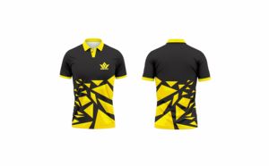 Camiseta de Manga Corta para Hombre Sparkwell, Color Amarillo y Negro Sólido, Secado Rápido, Transpirable, Ecológica, Informal, con Logotipo Frontal, Corte Regular - Product Image 2