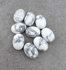 Cabochon en howlite naturelle, pierre précieuse ovale calibrée à dos plat, pierre lâche pour la fabrication de bijoux et les fournitures d'artisanat - Product Image 5