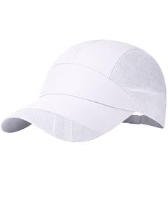 Gorra deportiva de malla blanca para hombre, transpirable, ligera, ajustable, para correr, entrenar, béisbol, para uso en exteriores. - Product Image 2