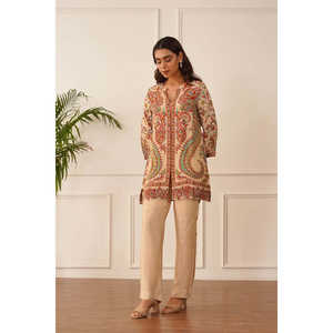 Belle impression numérique des femmes Co-ord Set pour les fêtes élégantes et à la mode - Product Image 3