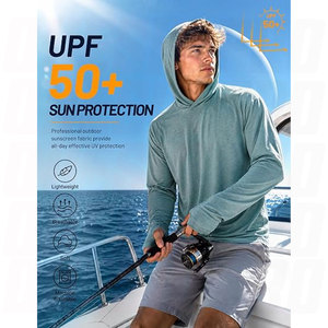 Sun <b>Hoodie</b> Quick Dry Long Sleeve Shirts Lightweight Breathable Moisture Wicking <b>UV</b> <b>Protection</b> Performance Sportswear for Fishing - Product Image 3