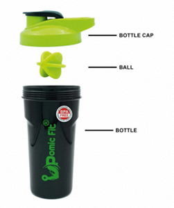 Black Plastic <b>Shaker</b> <b>Bottle</b> 670ml With Flip Lid Reusable BPA Free For Outdoor Activity Modern Style - Product Image 4