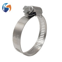 Collier de serrage américain à vis sans fin en acier inoxydable 304, attache de tuyau réglable