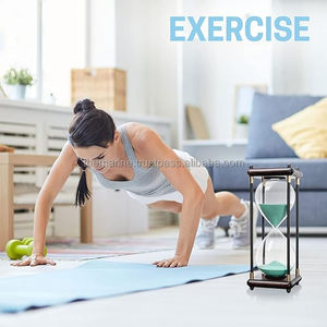 Reloj de arena de imitación antiguo de 30 minutos, temporizador de arena, marco de madera náutico, reloj decorativo de cristal de arena, latón para decoración de hogar y oficina - Product Image 6