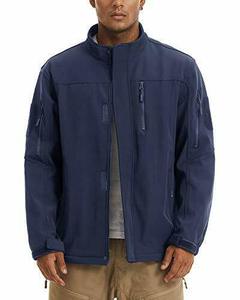 Custom Men's Tactical Softshell <b>Jacket</b> Water-Resistant and Windproof Plus Size Fleece <b>Zip</b>-<b>Up</b> Workwear with Pockets for Winter - Product Image 2