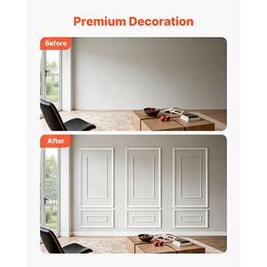 Kit di 3 Pannelli per Rivestimento Murale in Polistirolo Leggero Verniciabile, Facile da Installare per Uso Domestico - Product Image 3