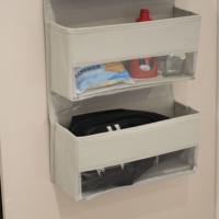 Boîte de rangement pliable murale MA39 personnalisable en toile à trois couches, écologique et durable, pour bijoux et salon