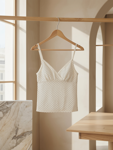 Bmama Camisole d'allaitement jaune à pois, débardeur d'allaitement à ouverture facile, vente en gros - Product Image 1