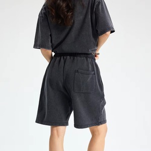 Shorts décontractés haut de gamme en gros, personnalisation OEM, broderie de logo, marque privée, fabricant de vêtements en coton French Terry pour commandes en gros - Product Image 2