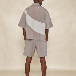 Streetwear Custom Print Embroidery Logo Patches <b>Running</b> Track Suit Nylon <b>Reflective</b> Windbreaker <b>Jackets</b> And Jogger Tracksuit - Product Image 3