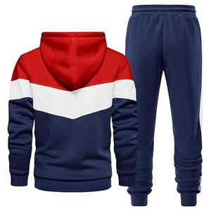 Mens Cotton <b>Athletic</b> Tracksuit Outfit Hooded Sweatshirt and Sweatpants Daily Fashion Sportswear Wear - Product Image 2