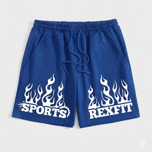 REXFIT SPORTS Pantalones Cortos Deportivos para Hombre con Estampado Gráfico, Cintura Elástica, Fabricante Personalizado, Pantalones Cortos de Entrenamiento para Hombre - Product Image 3