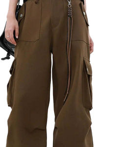 Pantalones Cargo de Hombre, Elegantes, de Cintura Media, Corte Regular, Invierno, Sólidos, Simples, de Poliéster/Algodón - Product Image 6