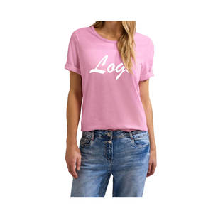 Camiseta de Manga Corta Casual de Algodón Ligero y Ecológico para Mujer, Cuello Personalizado, Transpirable, de Secado Rápido, Antiarrugas, para Uso Diario en Invierno - Product Image 5