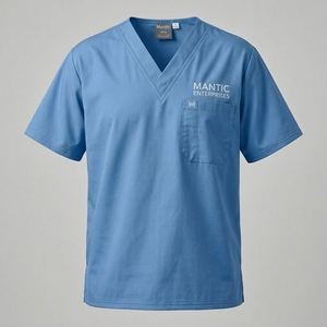 High Quality Short Sleeve Twill Men's <b>Nursing</b> <b>Scrubs</b> Vietnam Poly Spandex Stretch OEM GW Brand Hospital Medical Top Uniforms - Product Image 1