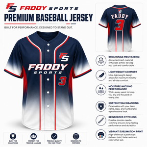 Maillot de baseball personnalisé sublimé pour homme, uniforme d'équipe entièrement boutonné, respirant, vêtements de sport de softball, streetwear hip-hop - Product Image 5