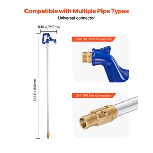 Rubinetto da Esterno Antigelo 5.24FT (160cm) con Profondità di Interramento 36 Pollici, Connessione Tubo NPT da 3/4 Pollici, Maniglia a Leva + Chiave Manuale - Product Image 5
