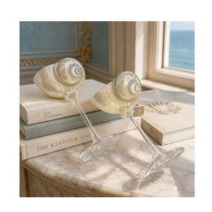 Vietnam Natural Conch Shell <b>Glass</b> <b>Goblet</b> Handmade Seashell Cup Ocean Theme Drinkware Resort Hotel Bar Wedding Restaurant B2B - Product Image 5