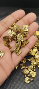 Dijes de latón con forma de hoja, los más vendidos, para joyería boho chic de micromacramé - Product Image 5