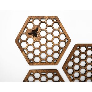 Sous-verres durables en MDF gravés au laser pour la décoration intérieure, fabrication artisanale de qualité pour la protection de la table et accessoires décoratifs - Product Image 5