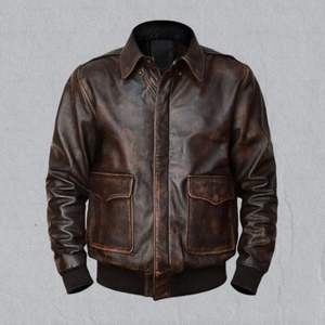 Veste en cuir pour homme, design personnalisé et tendance, fabriquée au Pakistan, produit haut de gamme, veste en cuir pour hommes et motards, veste d'hiver - Product Image 1