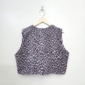 Grey Floral Cotton Breathable Quilted Vest <b>Coat</b> Sleeveless Vintage Inspired Outerwear for Women Short Jacket - Product Image 3