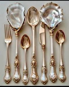 Ensemble de couverts plaqués or élégants, finition miroir haute brillance, résistant à la rouille, pour les dîners de mariage et les réceptions - Product Image 5