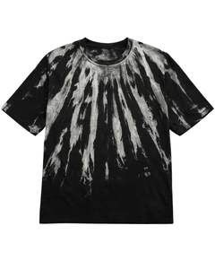 Camiseta Tie Dye Negra y Blanca Personalizada para Hombre, Cuello Redondo, Manga Corta, Diseño Abstracto, Estilo Urbano, Informal, Verano, OEM - Product Image 1