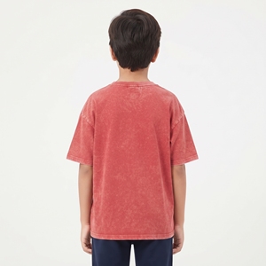 Camiseta de Diseño Moderno 2026 para Niños Unisex, Estilo Casual, Lavado Vintage, Hombros Caídos, Manga Corta, 100% Algodón Jersey, Logotipo Personalizado - Product Image 2