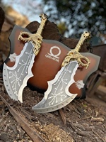 God of War Klingen des Chaos Metall GOW Cosplay Requisite Mittelalter God of War Schwert Zwillingsklingen Kratos Metall Cosplay für Halloween