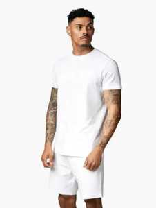 Men's <b>White</b> Cotton Short Sleeve T-Shirt Regular Fit O-Neck Casual Jersey <b>Plain</b> Dyed Solid Color Blank Design - Product Image 1