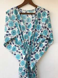 ชุดเดรสทรงปล่อยชายระบาย คอวี ลายสัตว์ ผ้าฝ้ายอินเดียเนื้อนุ่ม แต่งลูกไม้ แขนสั้น ปิดด้วยเชือกผูก เอวเข้ารูป สไตล์หรูหรา สำหรับผู้หญิง เหมาะสำหรับฤดูร้อน - Product Image 4