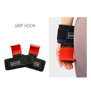 ปรับแต่งโลโก้ ที่จับยกน้ำหนักแบบตะขอ พร้อมสายรัดข้อมือและสายรัด - อุปกรณ์ป้องกันระดับมืออาชีพสำหรับการฝึกซ้อมในยิมและการดึงข้อ - Product Image 5