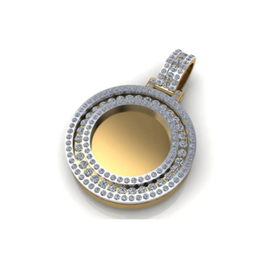 SHRAMAN JEWELS Collar con Colgante Hip Hop de Plata 925 y Moissanita, Chapado en Oro, con Foto Personalizada de Miembro de la Familia, Regalo - Product Image 2