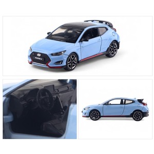 Modèle de voiture miniature Hyundai Veloster N 1:38 bleu, jouet à tirer en arrière - Product Image 4