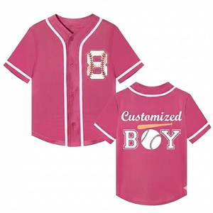Camiseta de Béisbol Personalizada de Color Sólido, Manga Corta, Transpirable, 100% Poliéster, Malla Bordada, Cuello en V, Unisex, para Entrenamiento Deportivo de Verano - Product Image 1