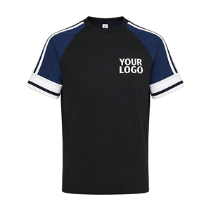 Custom Baseball <b>T</b>-<b>Shirt</b> <b>White</b> for Color Blocked Short Sleeve <b>V</b>-<b>neck</b> Unisex Breathable 100% Polyester Sports Uniform 220g - Product Image 3