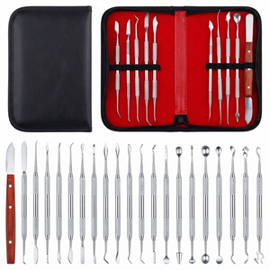 10pcs/<b>set</b> Metal Manual Dental Wax Carving Tools Spatula <b>Plaster</b> Knife Practical Versatile Teeth Whitening Kit Dentistry - Product Image 6