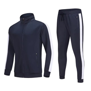 Conjunto Deportivo Personalizado para Hombre, Chaqueta y Pantalones con Cierre Completo, Traje Deportivo Informal con Rayas, 2 Piezas - Product Image 2