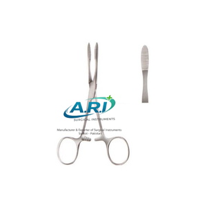 Pinzas de Pean de 12 cm con mordazas dentadas y mango de anillo, instrumento quirúrgico hemostático de acero inoxidable - Product Image 1