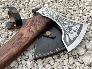 BA Enterprises - Tomahawks de Acero de Damasco Forjado a Mano, de Última Tendencia, Personalizados para Campismo y Supervivencia al Aire Libre, Hoja de 4 3/4 Pulgadas - Product Image 2