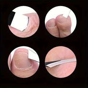 Kit de soins des pieds en acier inoxydable, couteau exfoliant aiguisé et grattoir lissant pour les pieds, coupe-ongles incarnés, éliminateur de peaux mortes - Product Image 5